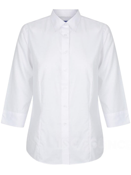 Womens Oxford 3/4 Sleeve Shirt