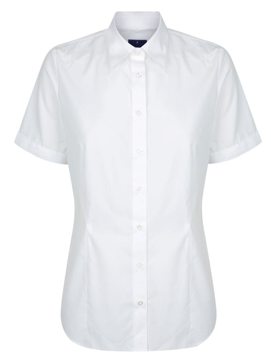 Womens Poplin Short Sleeve Shirt