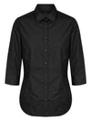 Womens Poplin 3/4 Sleeve Shirt