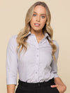 Womens Poplin 3/4 Sleeve Shirt