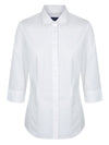 Womens Poplin 3/4 Sleeve Shirt