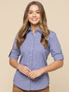 Womens Long Sleeve Gingham Casual Shirt