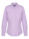 Womens Long Sleeve Gingham Shirt - Crimson