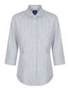 Womens 3/4 Sleeve Gingham Shirt
