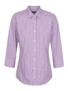 Womens 3/4 Sleeve Gingham Shirt