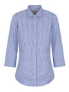 Womens 3/4 Sleeve Gingham Shirt
