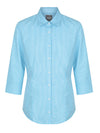 Womens 3/4 Sleeve Gingham Shirt