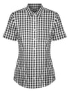 Womens Short Sleeve Royal Oxford Casual Shirt