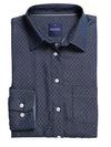 Womens Chambray Dobby Long Sleeve Casual Shirt