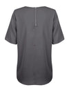Short Sleeve Soft Taylor Top - Charcoal