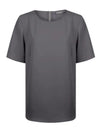 Short Sleeve Soft Taylor Top - Charcoal