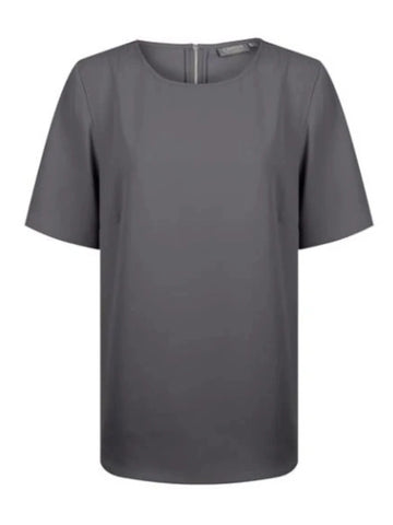 Short Sleeve Soft Taylor Top - Charcoal