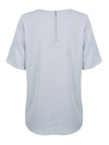 Short Sleeve Soft Taylor Top - Silver