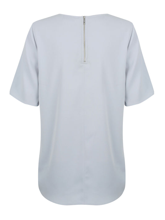 Short Sleeve Soft Taylor Top - Silver