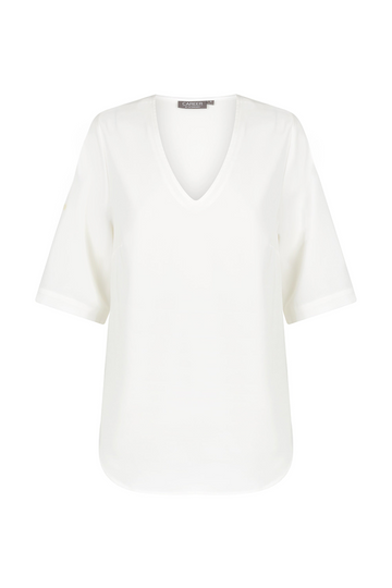 Reese V Neck Top - Ivory