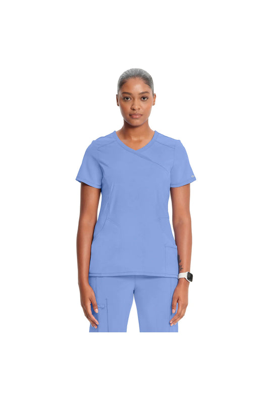 Cherokee Women's Infinity Mock Wrap Top - Ciel Blue