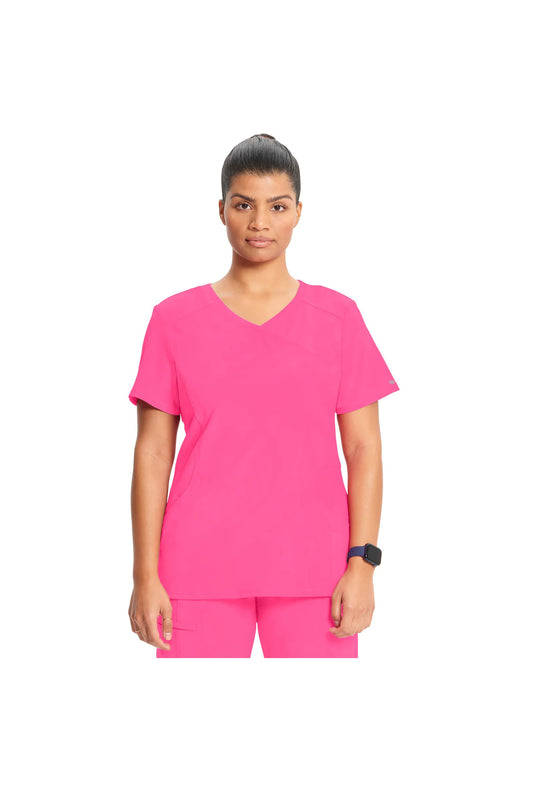 Cherokee Women's Infinity Mock Wrap Top - Pink