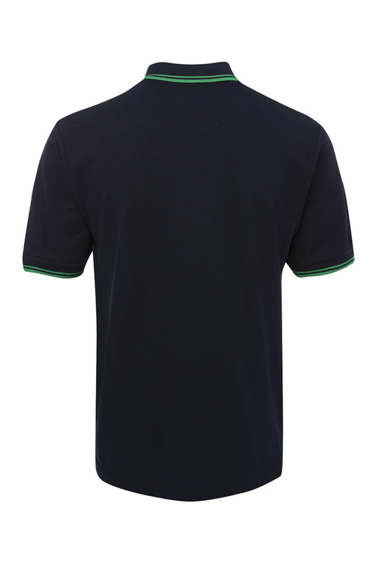 Men's Contrast Polo - Navy/Green