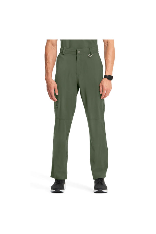 Cherokee Men's Infinity Fly Front Pant - Olive