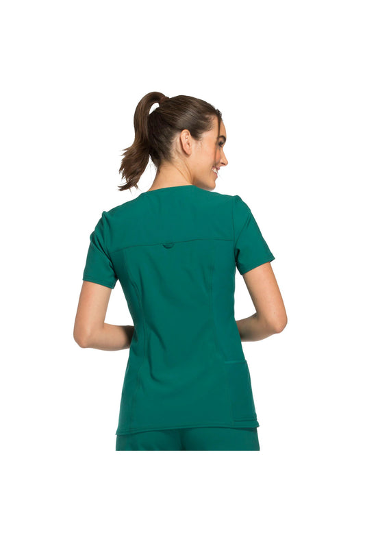 Cherokee Women's iFlex V-Neck Panel Top - Hunter