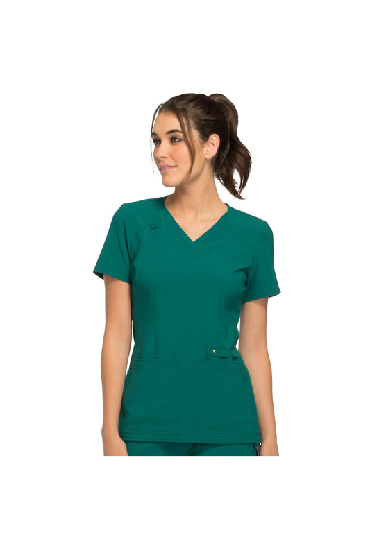 Cherokee Women's iFlex V-Neck Panel Top - Hunter