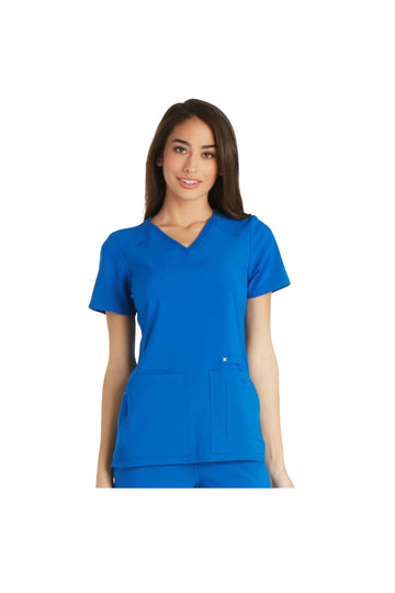 Cherokee Women's iFlex V-Neck Panel Top - Royal