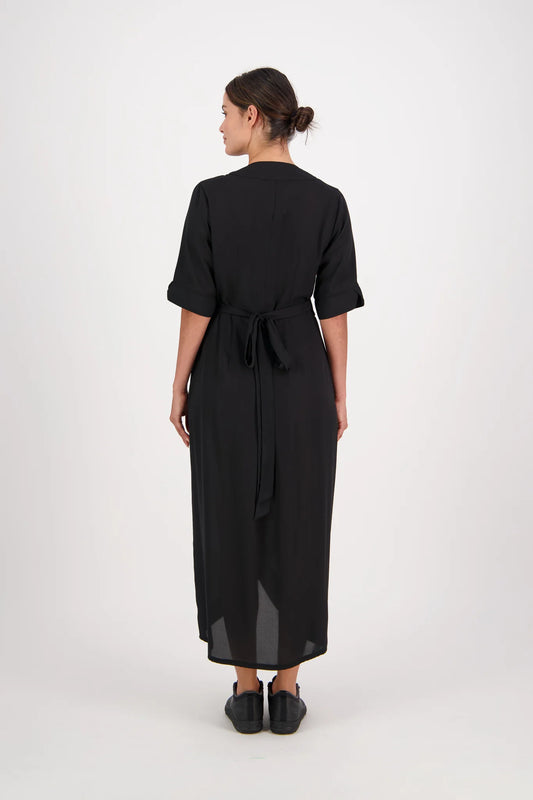 V-Neck long Wrap Dress
