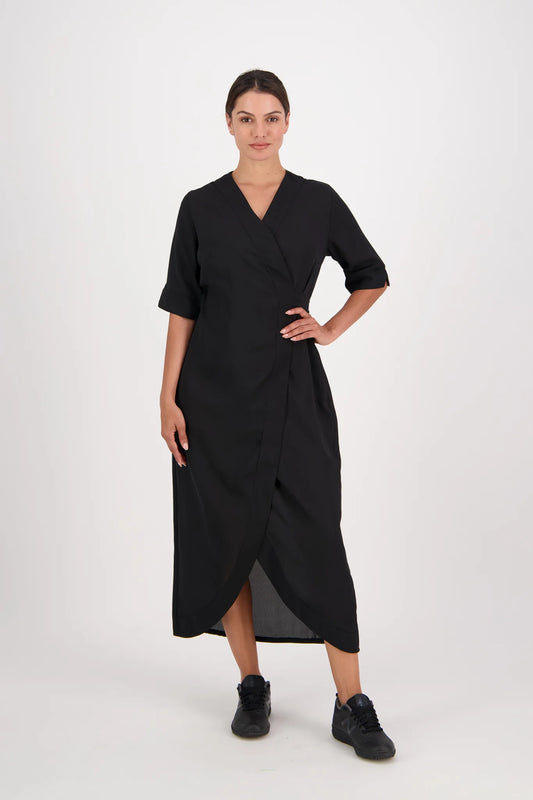 V-Neck long Wrap Dress