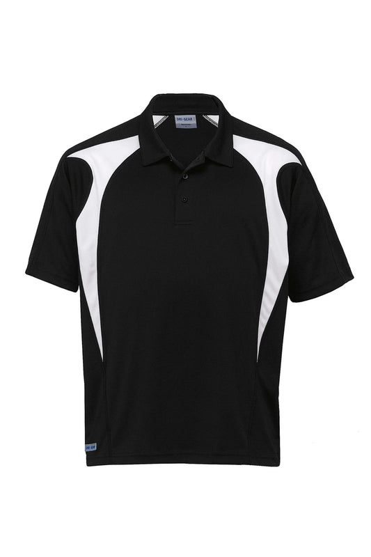 Dri Gear Spliced Polo - Black/Royal