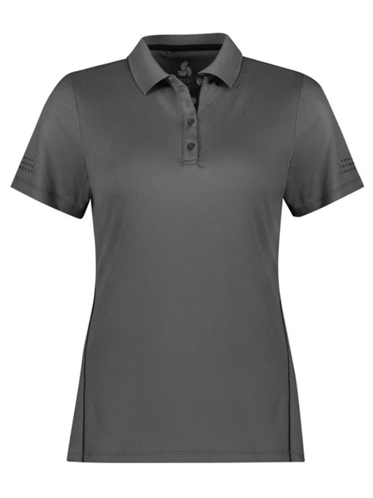 Womens Balance Short Sleeve Polo - Ash/Black