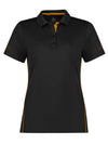 Womens Balance Short Sleeve Polo - Black/Gold