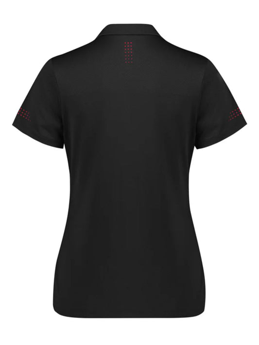 Womens Balance Short Sleeve Polo - Black/Red