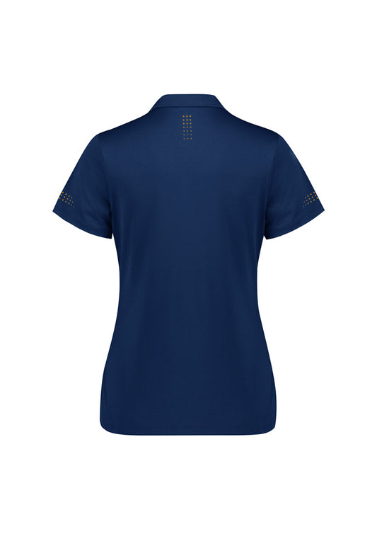 Womens Balance Short Sleeve Polo - Navy/Gold