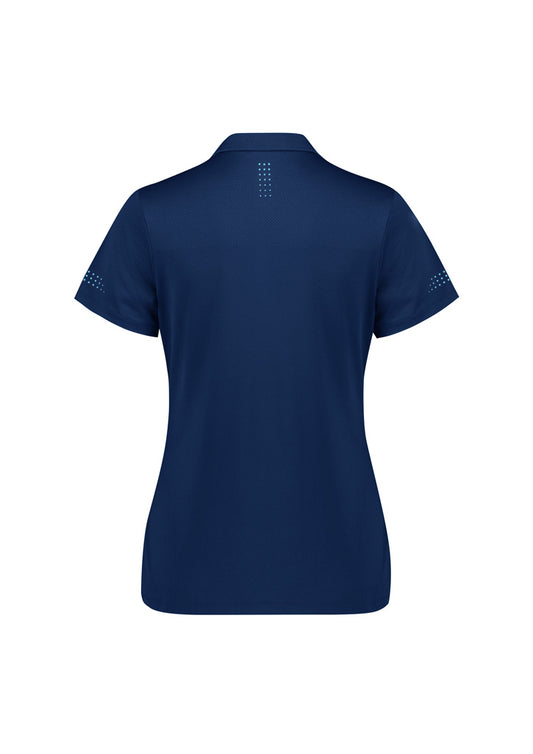 Womens Balance Short Sleeve Polo - Navy/Sky