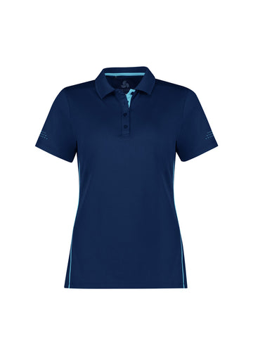Womens Balance Short Sleeve Polo - Navy/Sky