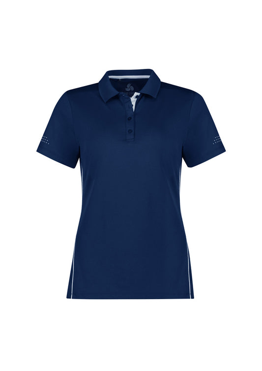 Womens Balance Short Sleeve Polo - Navy/White
