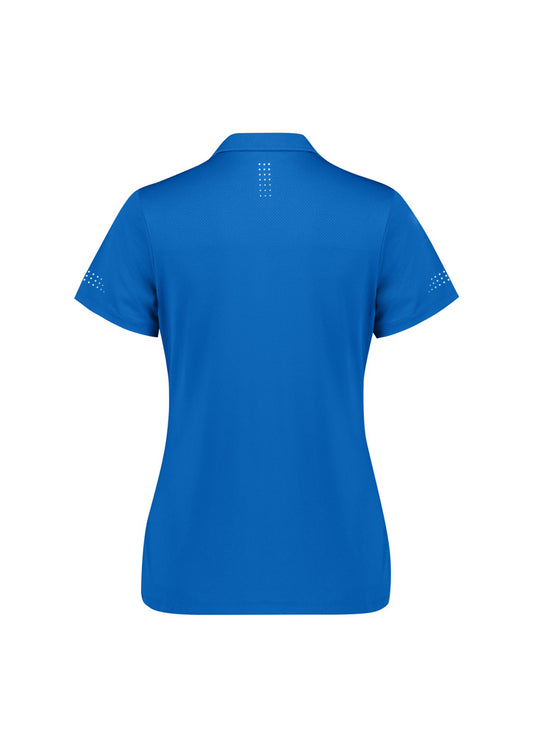 Womens Balance Short Sleeve Polo - Royal/White