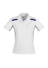 Ladies United Short Slv Polo - White/Navy