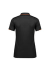 Womens Focus Short Sleeve Polo - Black/Orange