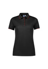 Womens Focus Short Sleeve Polo - Black/Red