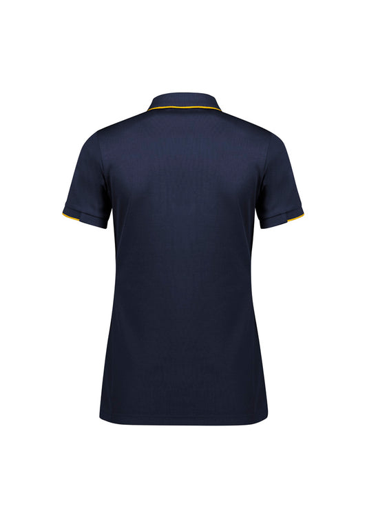 Womens Focus Short Sleeve Polo - Navy/Gold