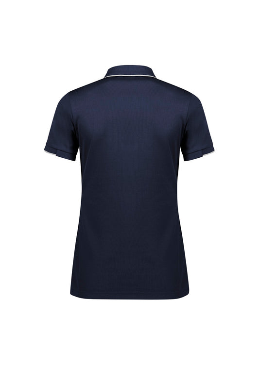 Womens Focus Short Sleeve Polo - Navy/White