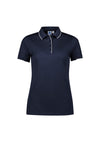 Womens Focus Short Sleeve Polo - Navy/White