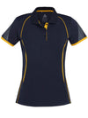 Women's Razor Polo - Navy/Gold