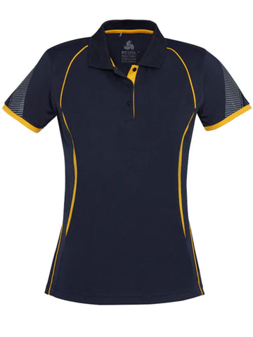 Women's Razor Polo - Navy/Gold