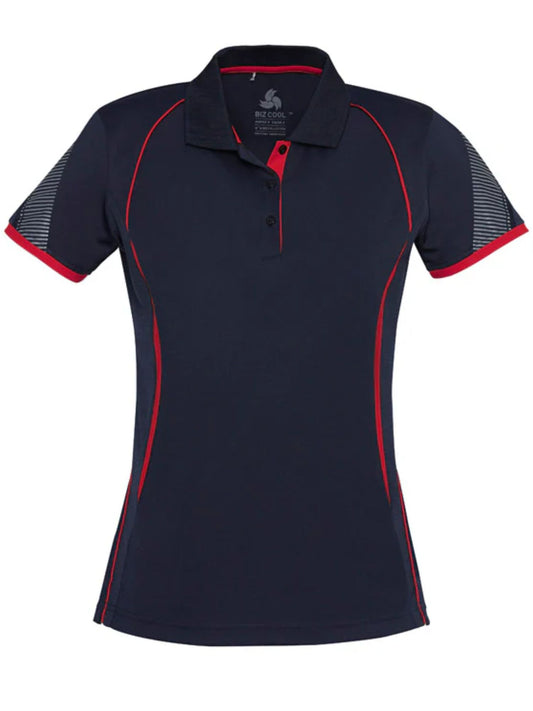 Women's Razor Polo - Navy/Red