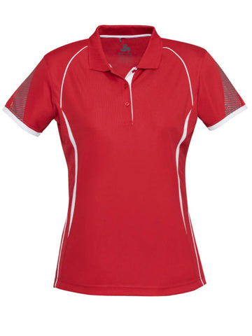 Women's Razor Polo - Red/White