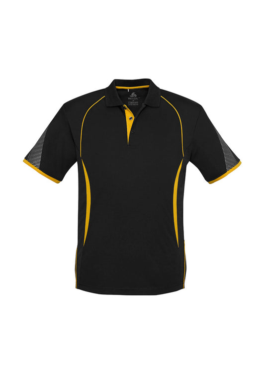 Razor Mens Polo Shirt - Black/Gold