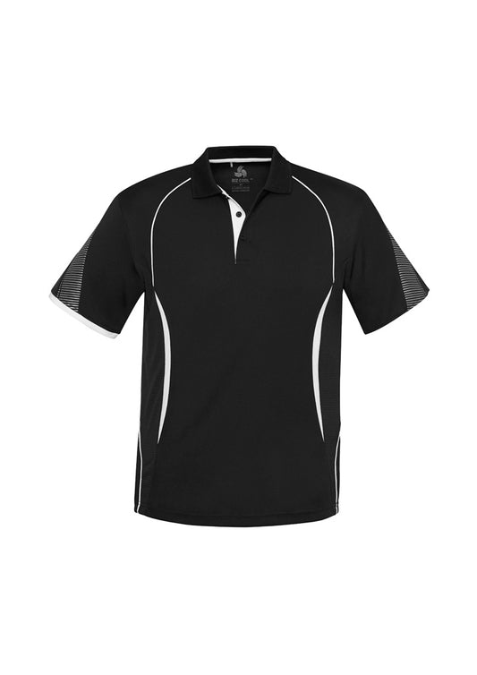 Razor Mens Polo Shirt - Black/White