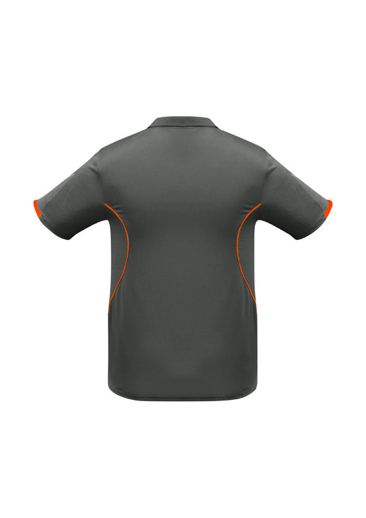 Razor Mens Polo Shirt - Grey/Fluorescent Orange